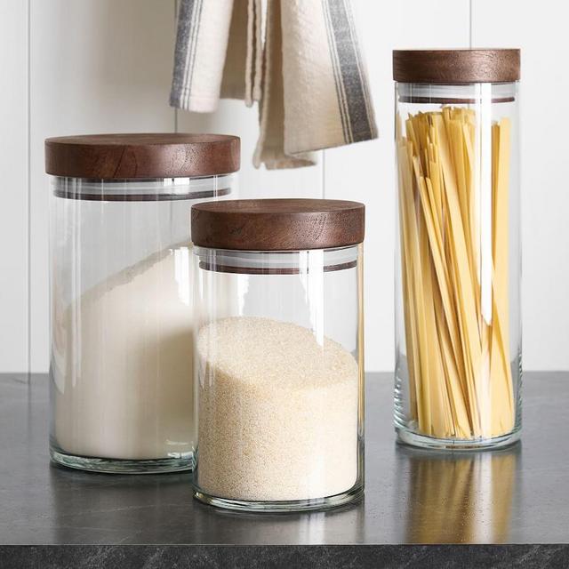 Chateau Wood Canisters, Set of 3 - Dark Brown