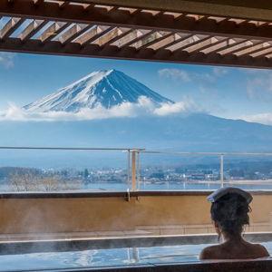 Onsen hot spring hotel in Japan