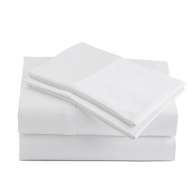 Peru Pima - 415 Thread Count Percale - 100% Peruvian Pima Cotton - King Bed Sheet Set, White