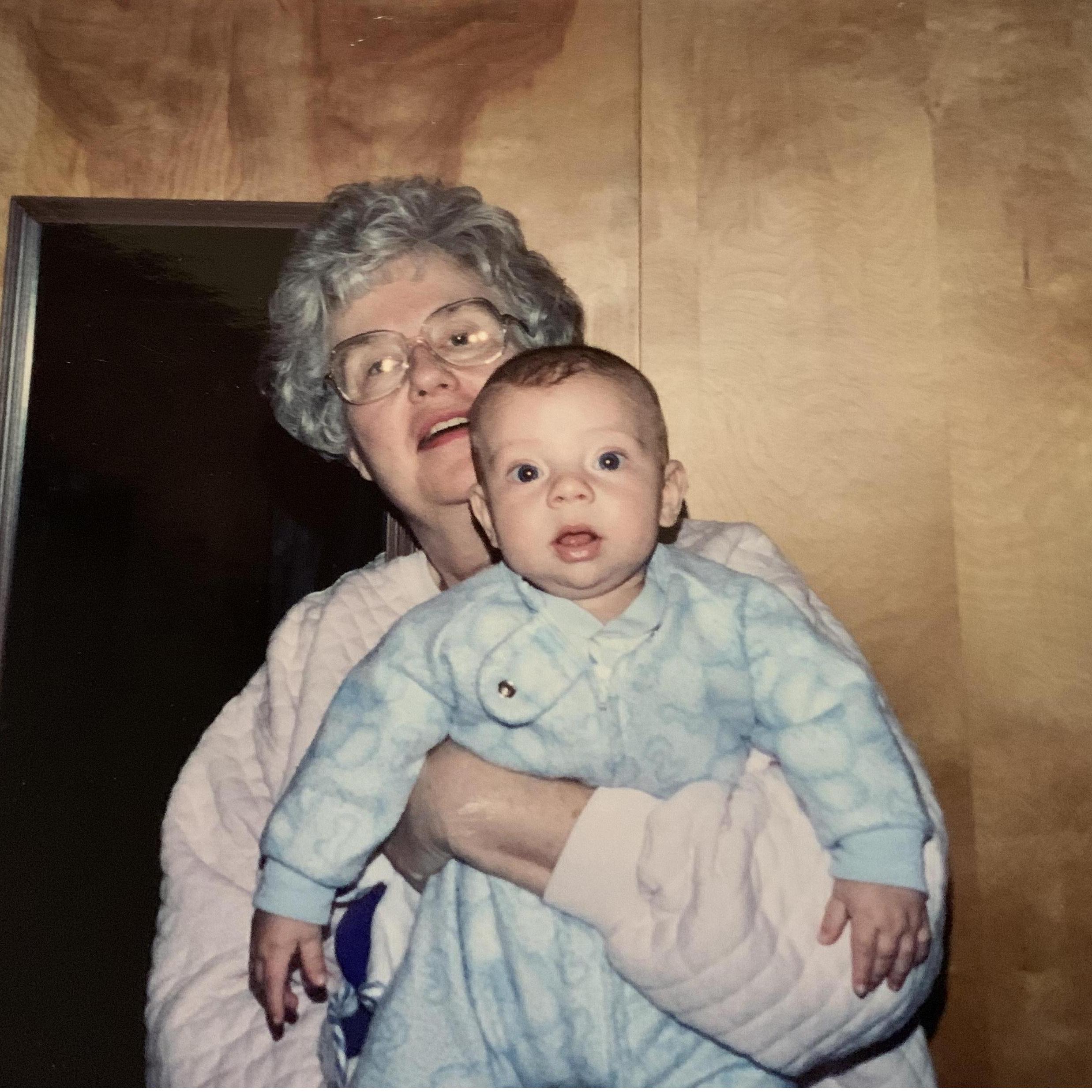 Ben as a baby with his grandma