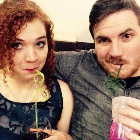 Valentines Day 2015 - First photo together (does the aughts-era insta filter give it away????)