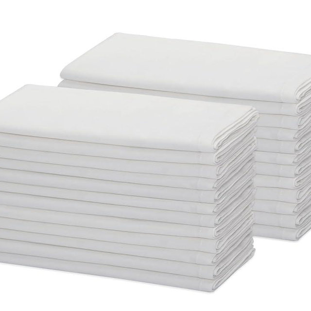COTTON CRAFT White Dinner Napkins - Set of 24 Classic Twill Pure Cotton Soft Cloth Napkins - Durable Washable Reusable Napkin - Everyday Table Napkin - Restaurant Wedding Party Gift - 17 x 17 inches