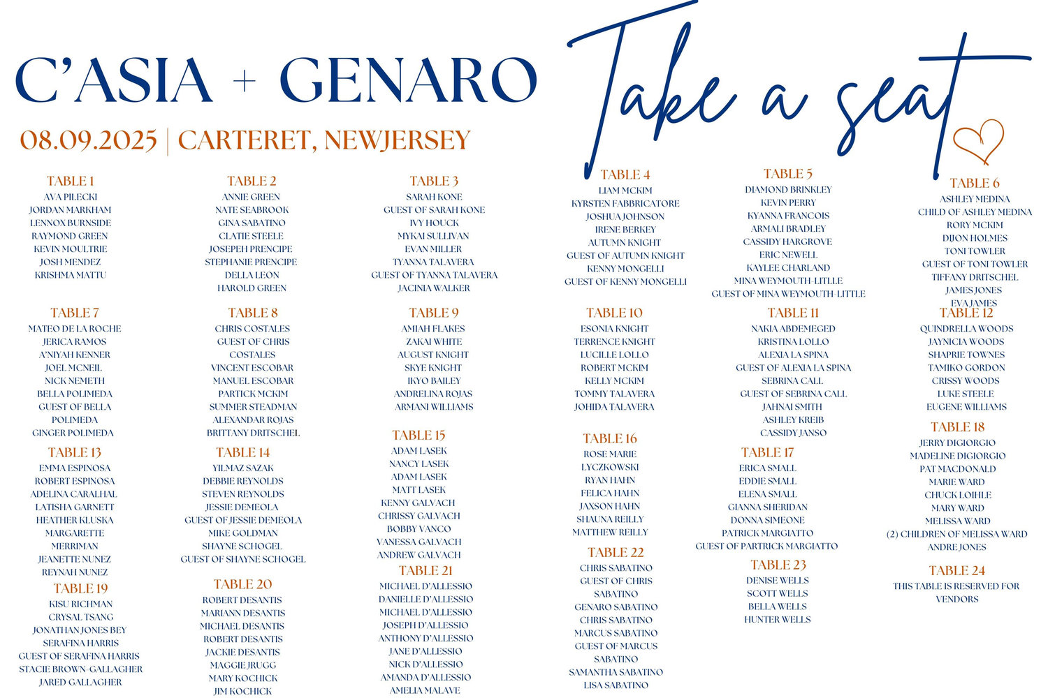 The Wedding Website of C’Asia Miles and Genaro Prencipe