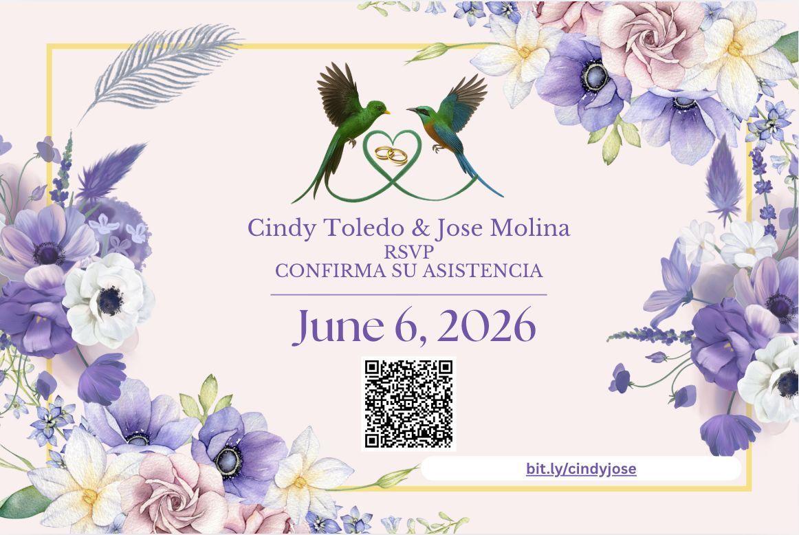 The Wedding Website of CINDY TOLEDO DE MOLINA and JOSE MOLINA DE TOLEDO
