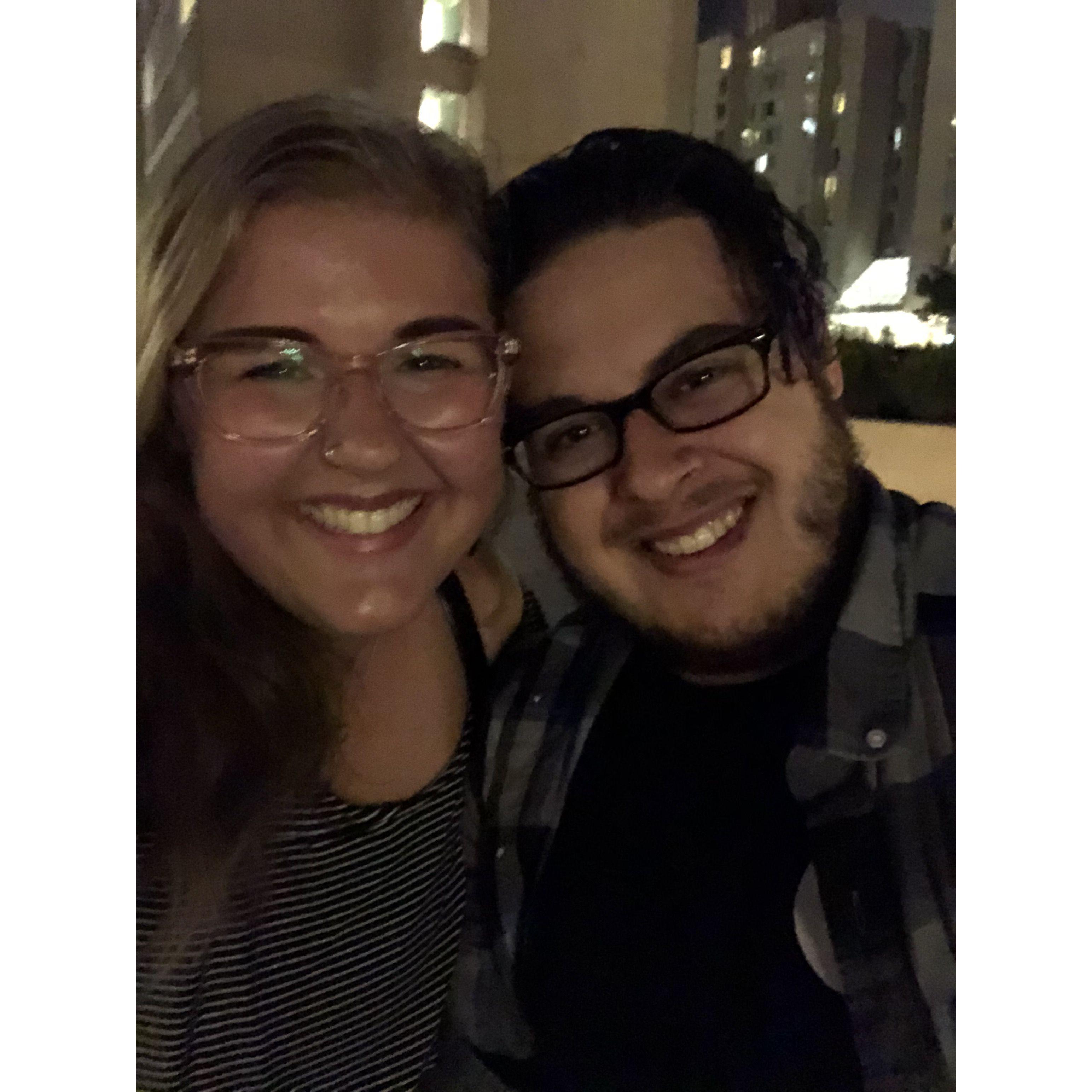This was taken on our first real "date" and in the same spot Joey asked me to marry him!