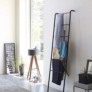 YAMAZAKI home Tower Leaning Ladder Rack Black