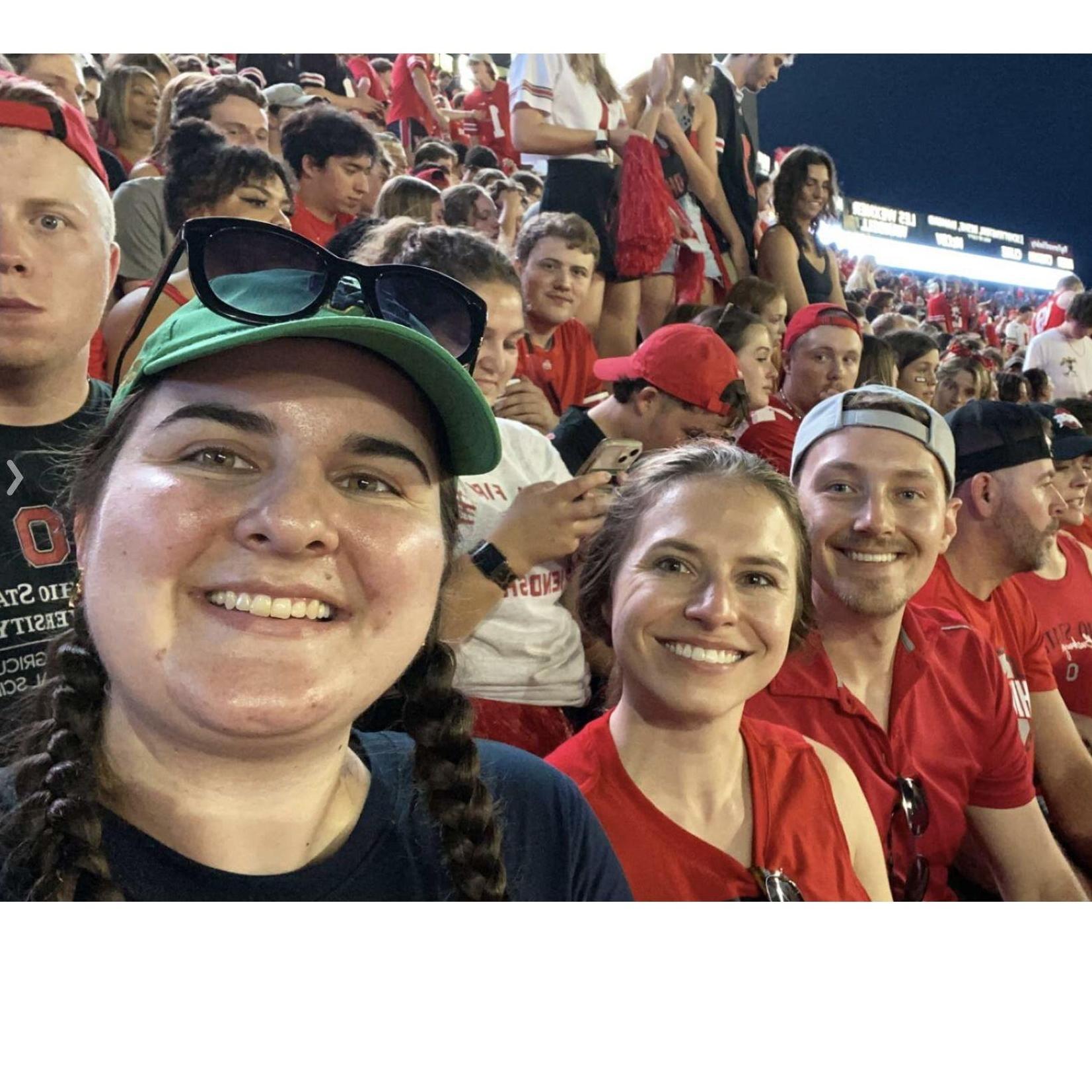 Annamarie's friend Katie came to watch the Ohio State Buckeyes take on the Notre Dame Fighting Irish.