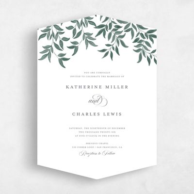 White Diamond Wedding Invitation - Willow Classic