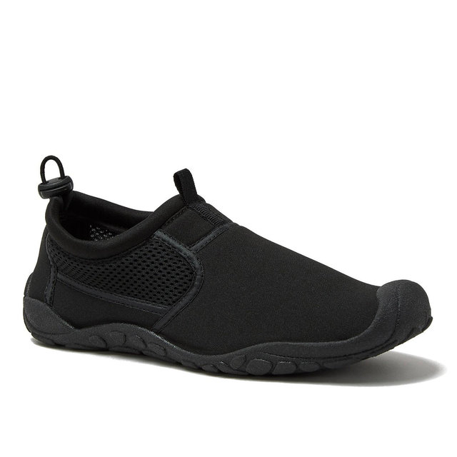 Lands' End Women's Classic Slip On Water Shoes - 10 - Black/Black