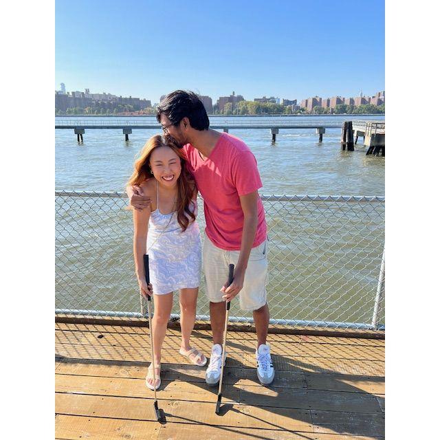 One of our earlier dates at miniature golf in Brooklyn.