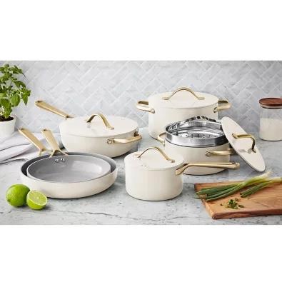 Member's Mark 11-Piece Modern Ceramic Cookware Set (Cream) - Sam's Club