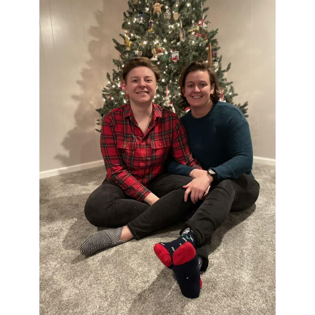 Our first Christmas-- but if you ask Kris Karr it was our 5th