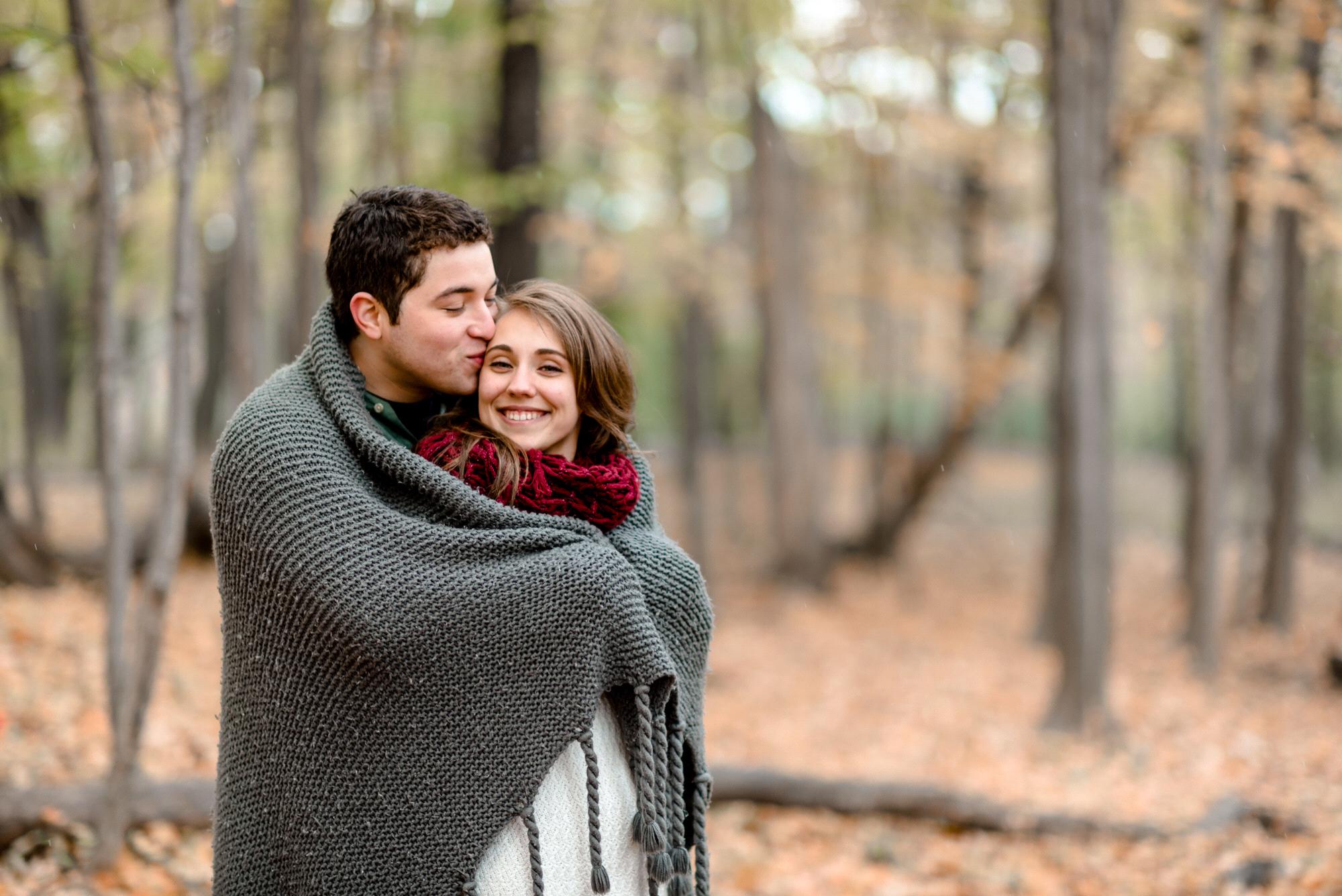 Engagement photo: Fall 2017, Miami Woods, Illinois