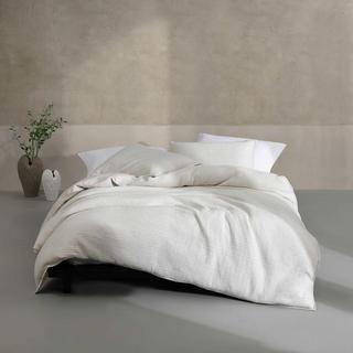 Modern Ribbed Matelasse Cotton 3-Piece Duvet Set