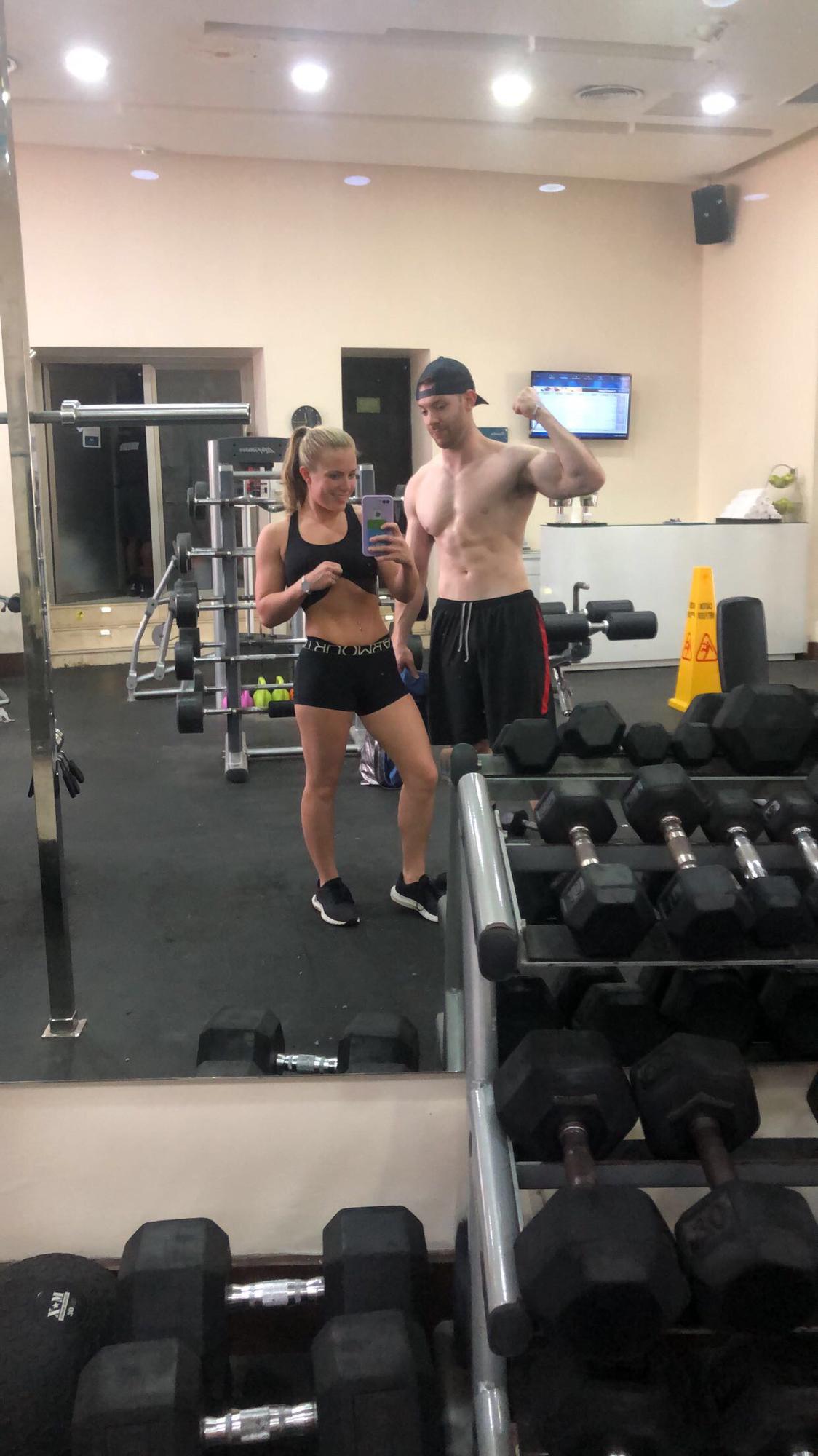 Working out together, one of our favorite activities!