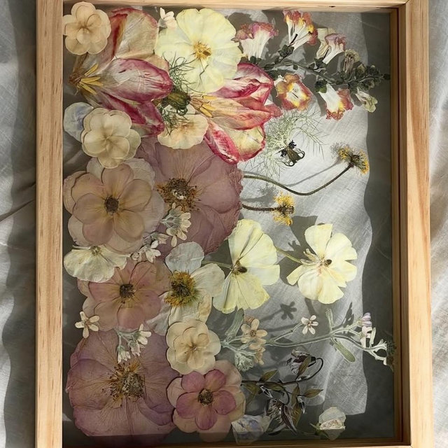 Pressed floral frame