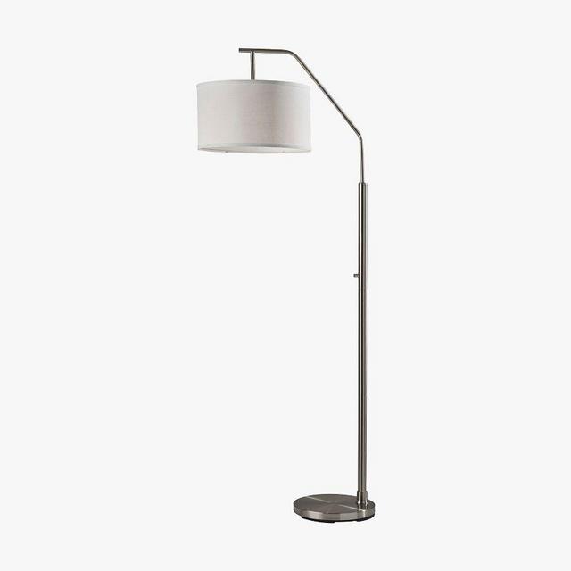 Payton Metal Floor Lamp, Brushed Steel