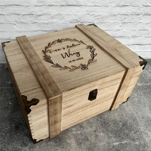 Personalised keepsake box | Memories box | Gift Box | Wedding gift | wooden rustic extra large box | baby memory box any design.
