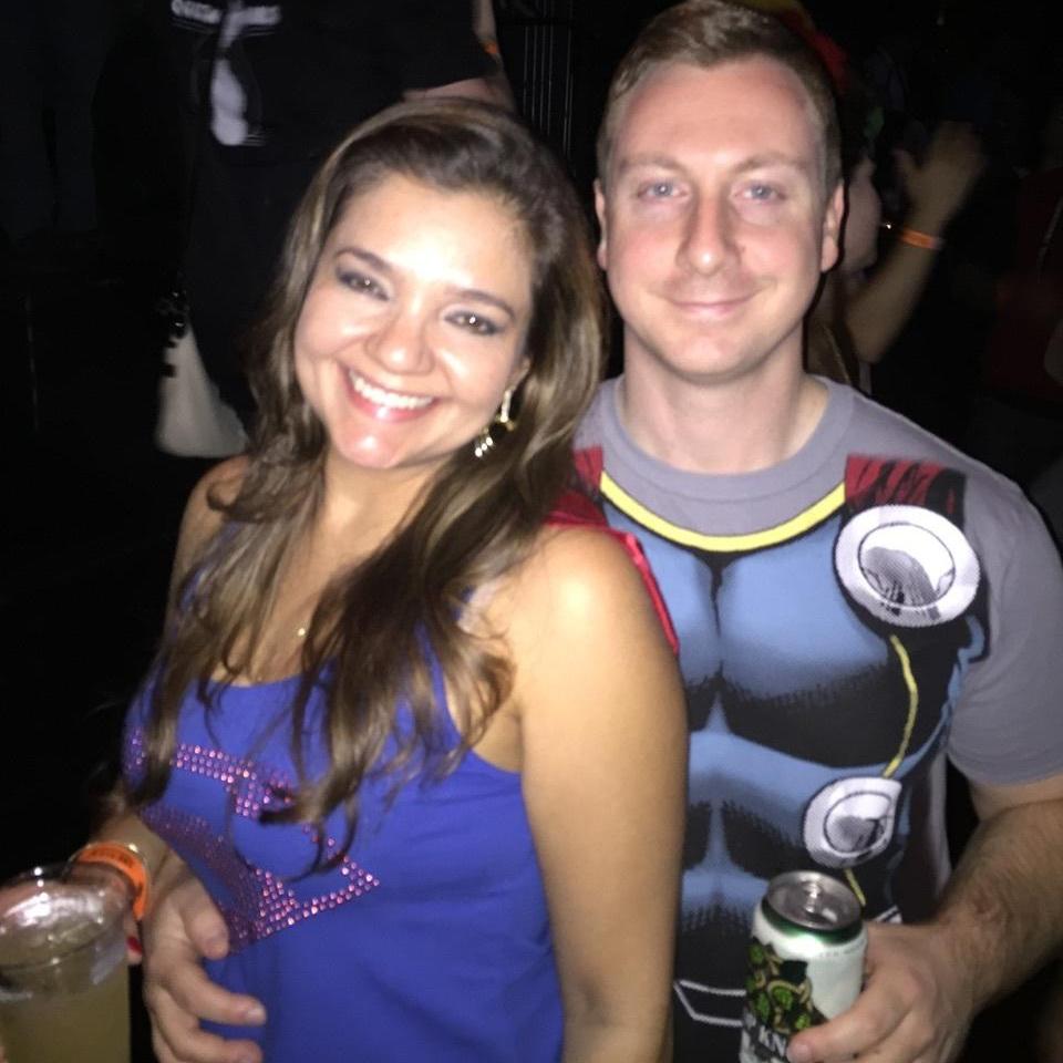 First Time Halloween Together.  Super Heroes "Last Minute" Costume! - October, 2014.