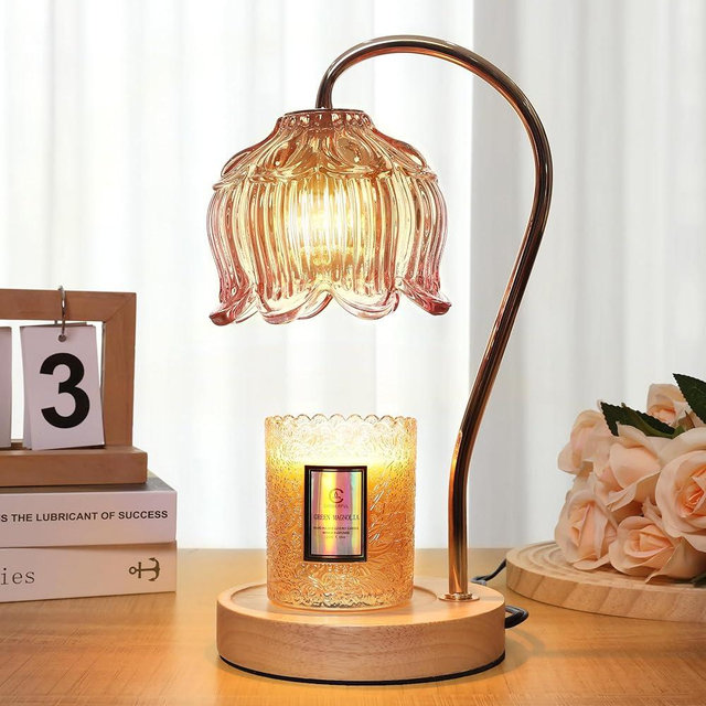 Merrtody Flower Candle Warmer Lamp with Timer - Dimmable Electric Candle Warmer for All Jar Scented Candles - Mother's Day Gift Home Decor for Women