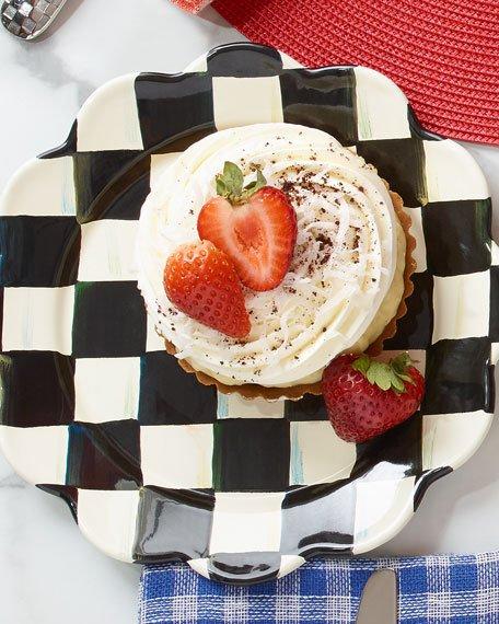 MacKenzie-ChildsCourtly Check Enamel Petal Salad/Dessert Plate