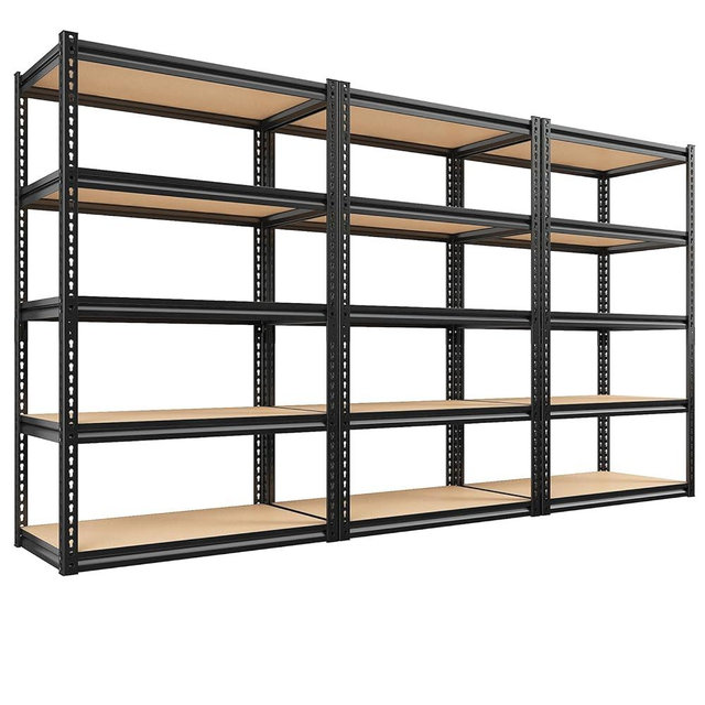 REIBII 72" H Garage Shelving Heavy Duty Storage Shelves 2000LBS Adjustable 5 Tier Metal Storage Shelving for Garage Storage Shelving Unit for Warehouse Pantry Basement, 72"H x 35.5"W x 15.8"D 3 Pack