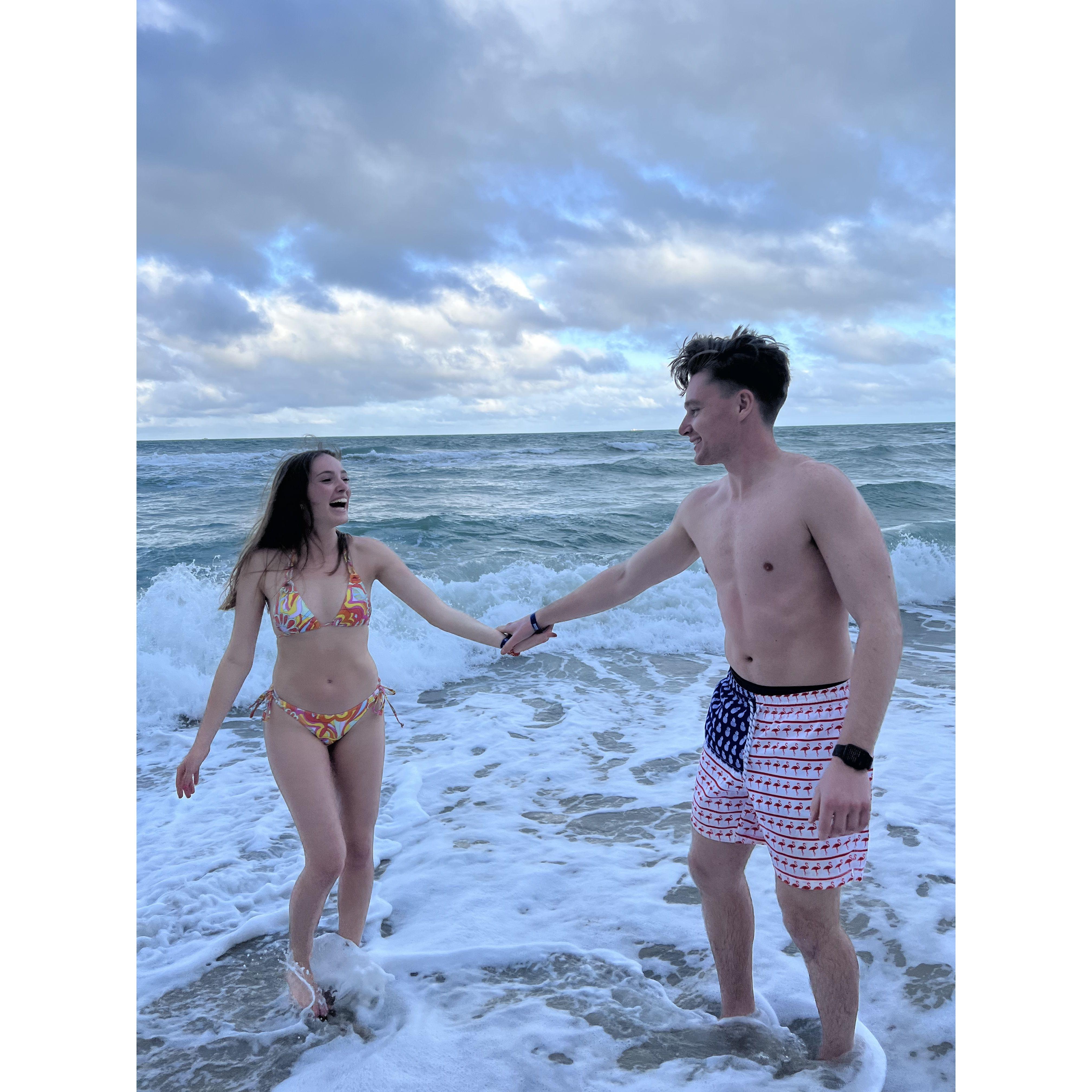 Dancing in the ocean