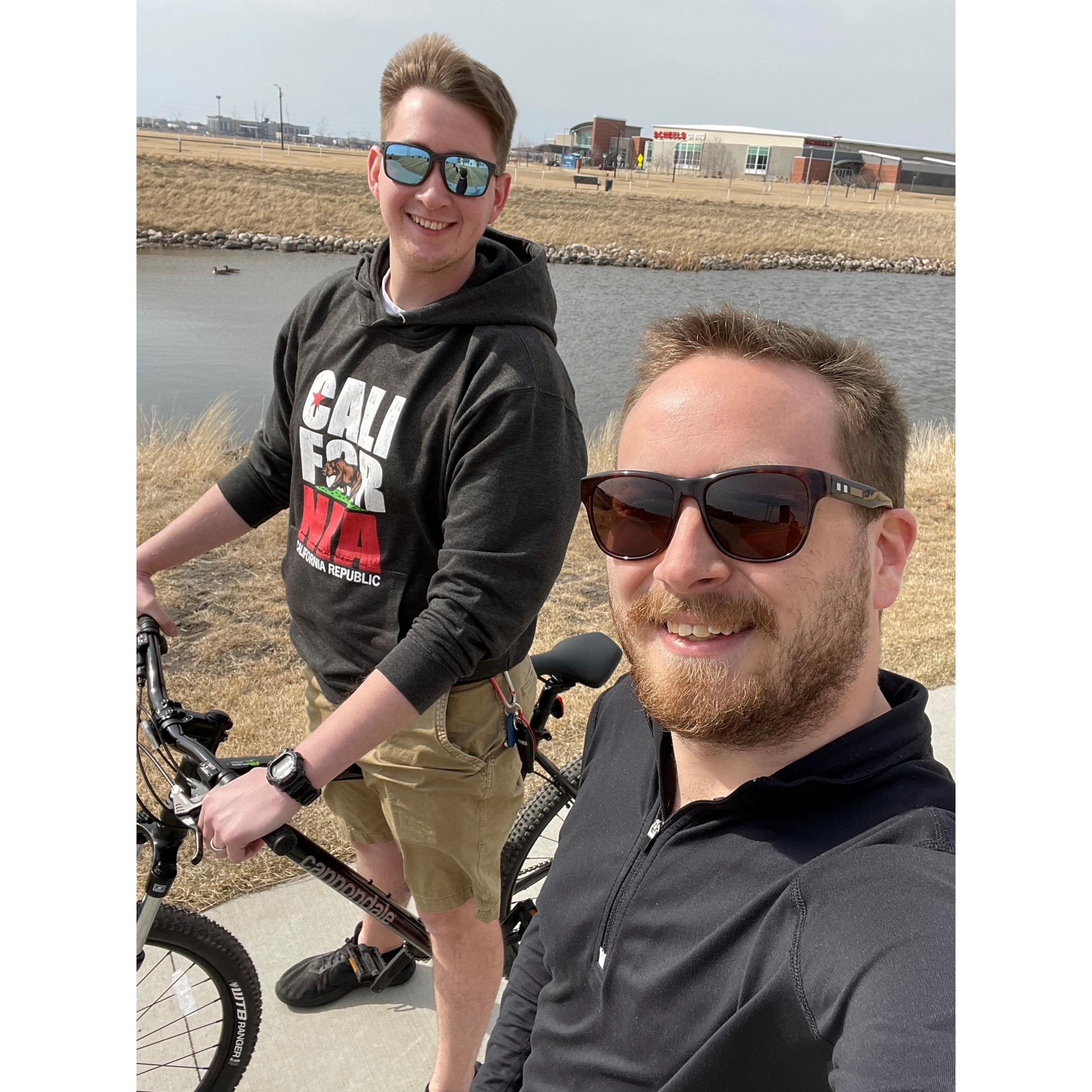 David's first time on a bike in many years!