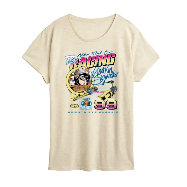 Women's Star Wars This Is Podracing Anakin Skywalker Short Sleeve Graphic T-Shirt - Birch - Medium