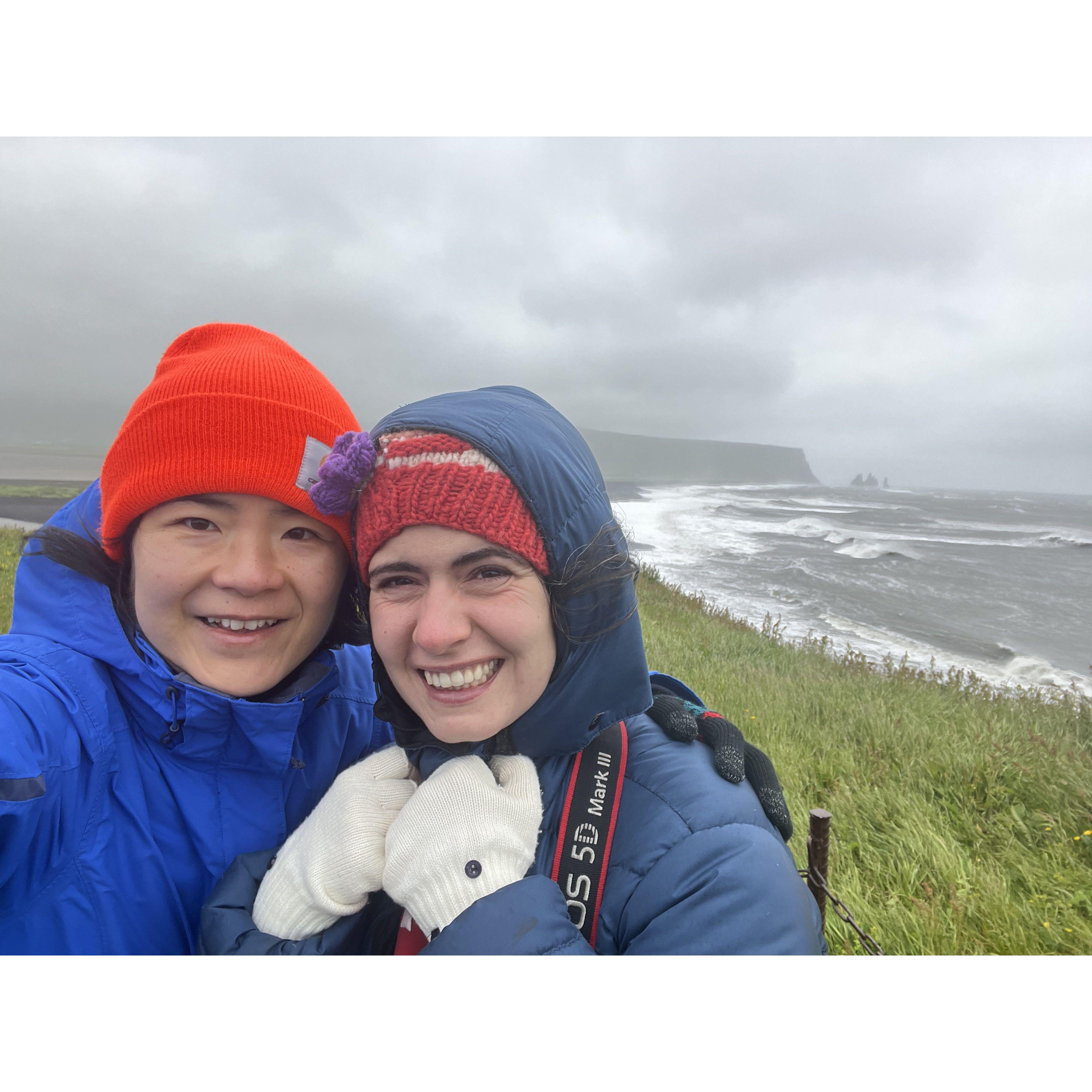 Cold and windy day during our round-island tour of Iceland. Even though our pony rides got canceled, it's still amazing!