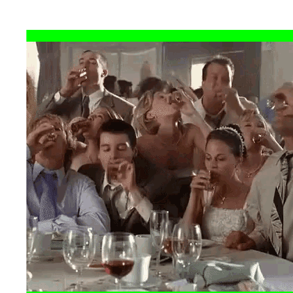 A toast to the bride and groom!