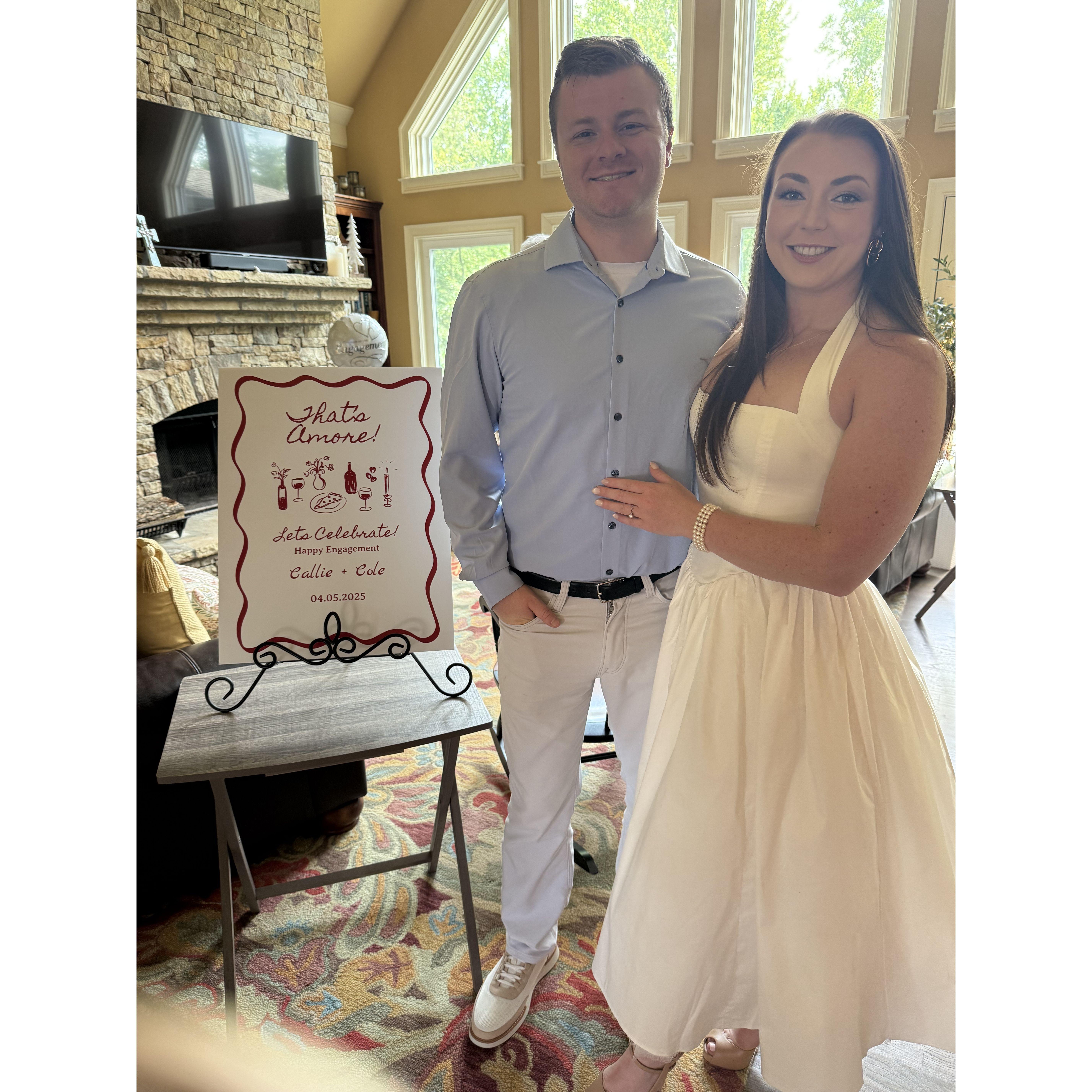 Our beautiful engagement part! That's Amore!