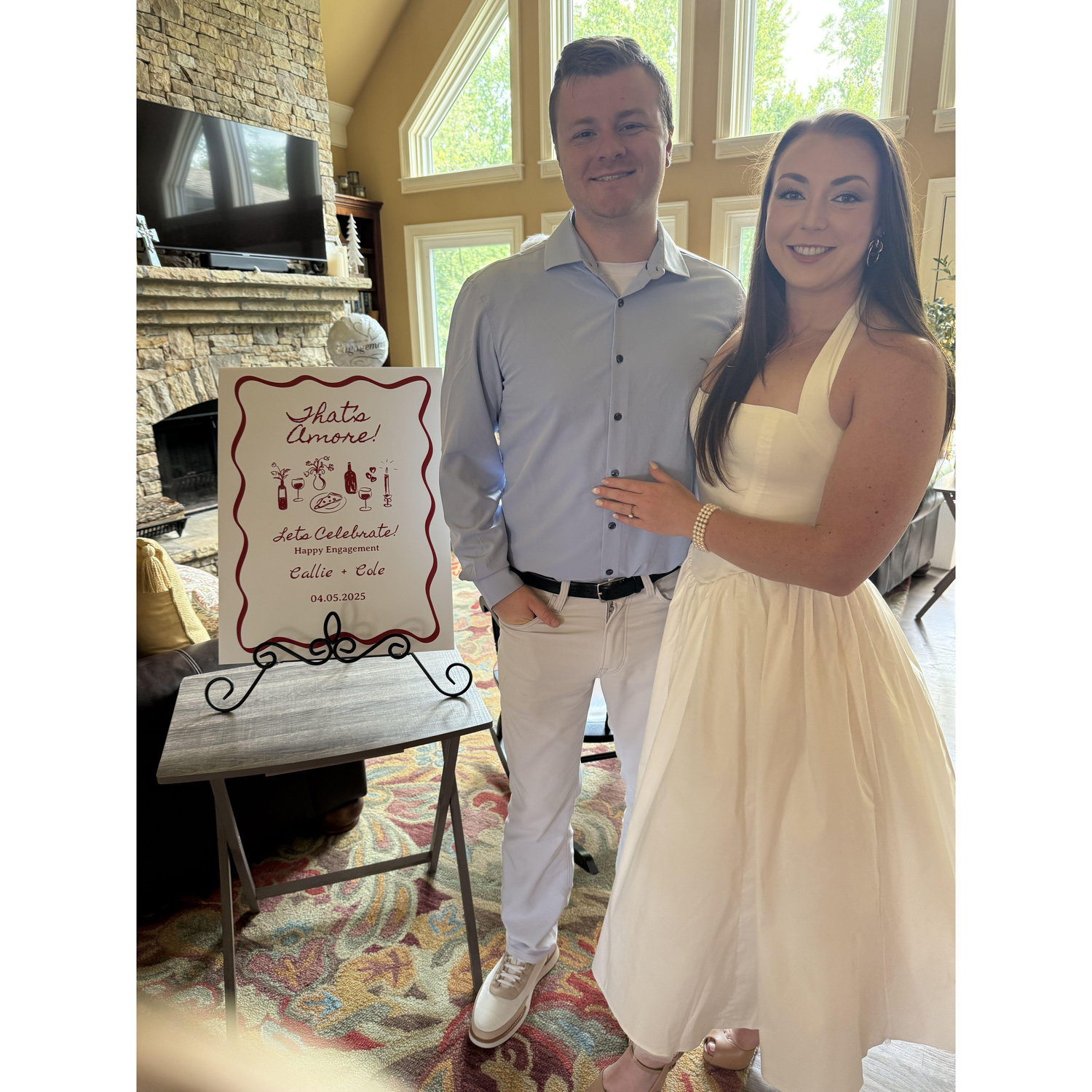 Our beautiful engagement part! That's Amore!