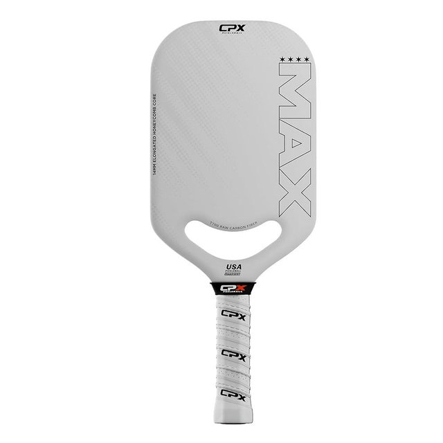CPX MAX Series Raw Carbon Fiber T700 Pickleball Elongated Paddle Racket - Professional Grade, 14mm Core Thickness, Comfortable Tennis Style Grip - Durable Pickleball Paddle Designed in Chicago, USA