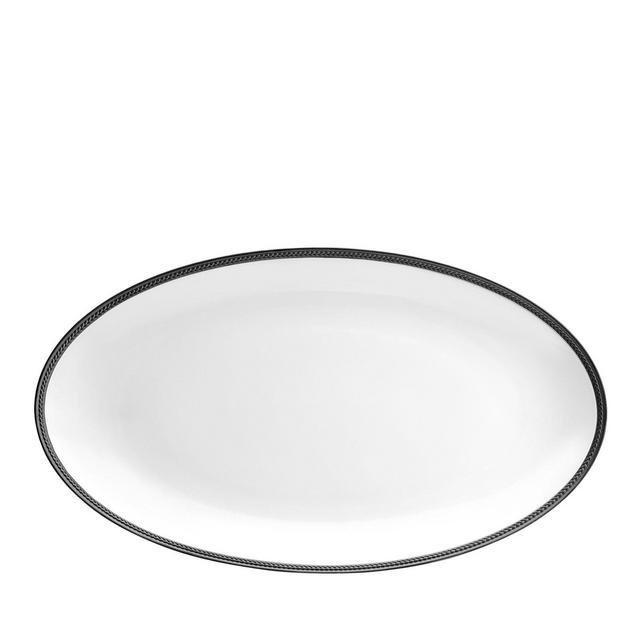 L'Objet Soie Tressee Black Large Oval Platter