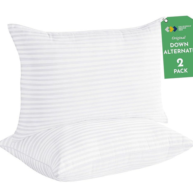 California Design Den 2-Pack Bed Pillows Queen Size Set of 2 for Sleeping, Cooling Luxury Hotel Pillows for Back, Stomach or Side Sleepers