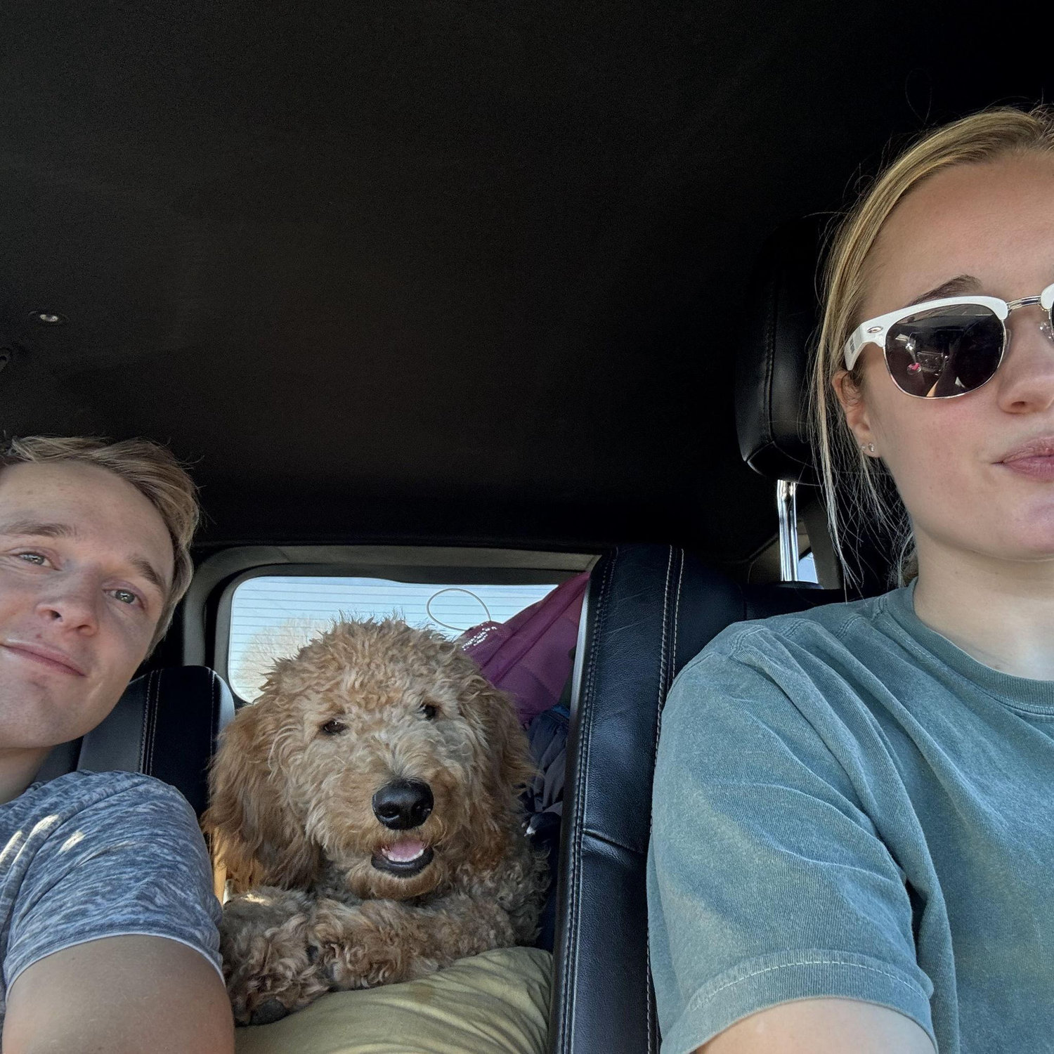 Coco's first road trip back to Washington at 5 months old!