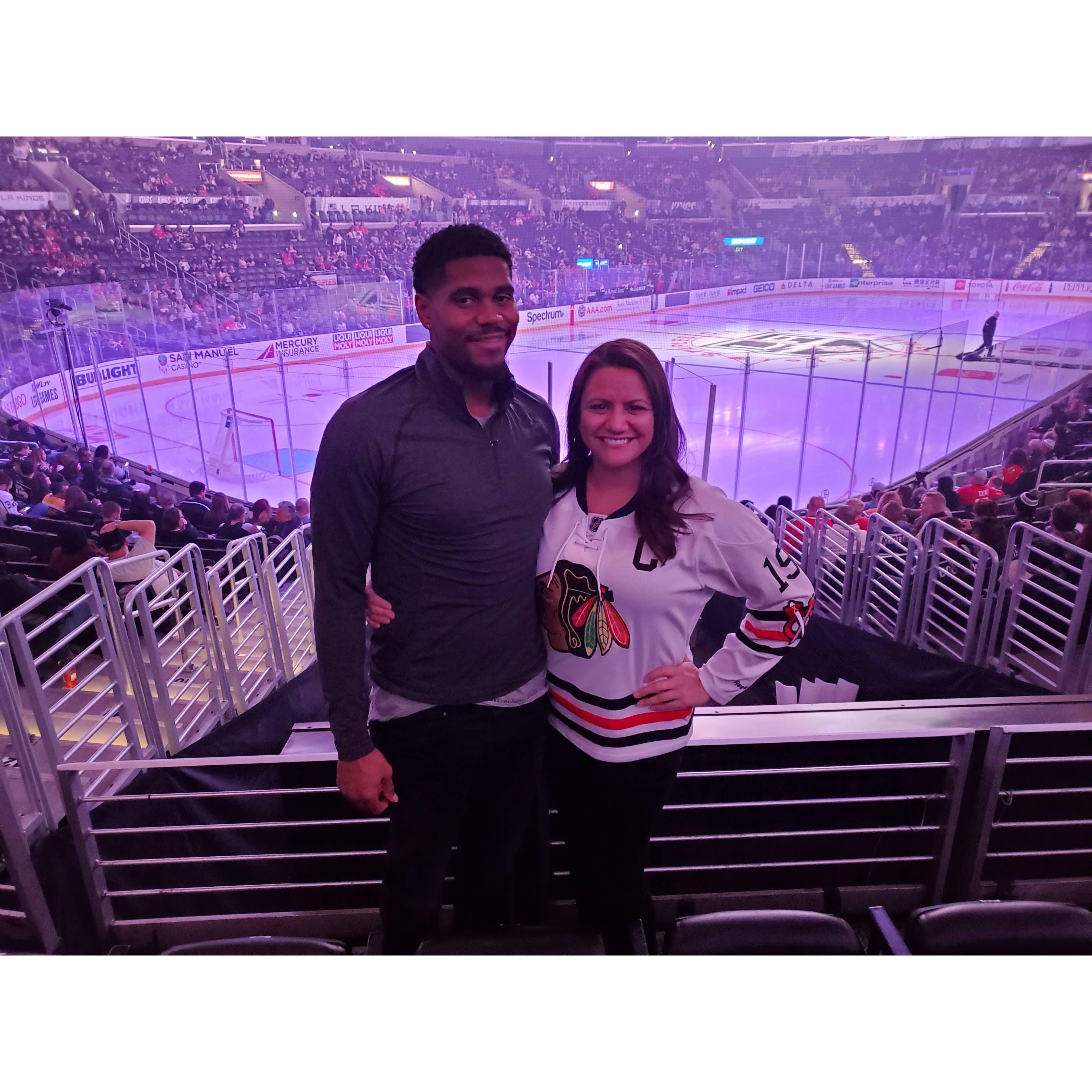 Spenser's first NHL game, LA Kings vs Chicago Blackhawks, Nov 2019