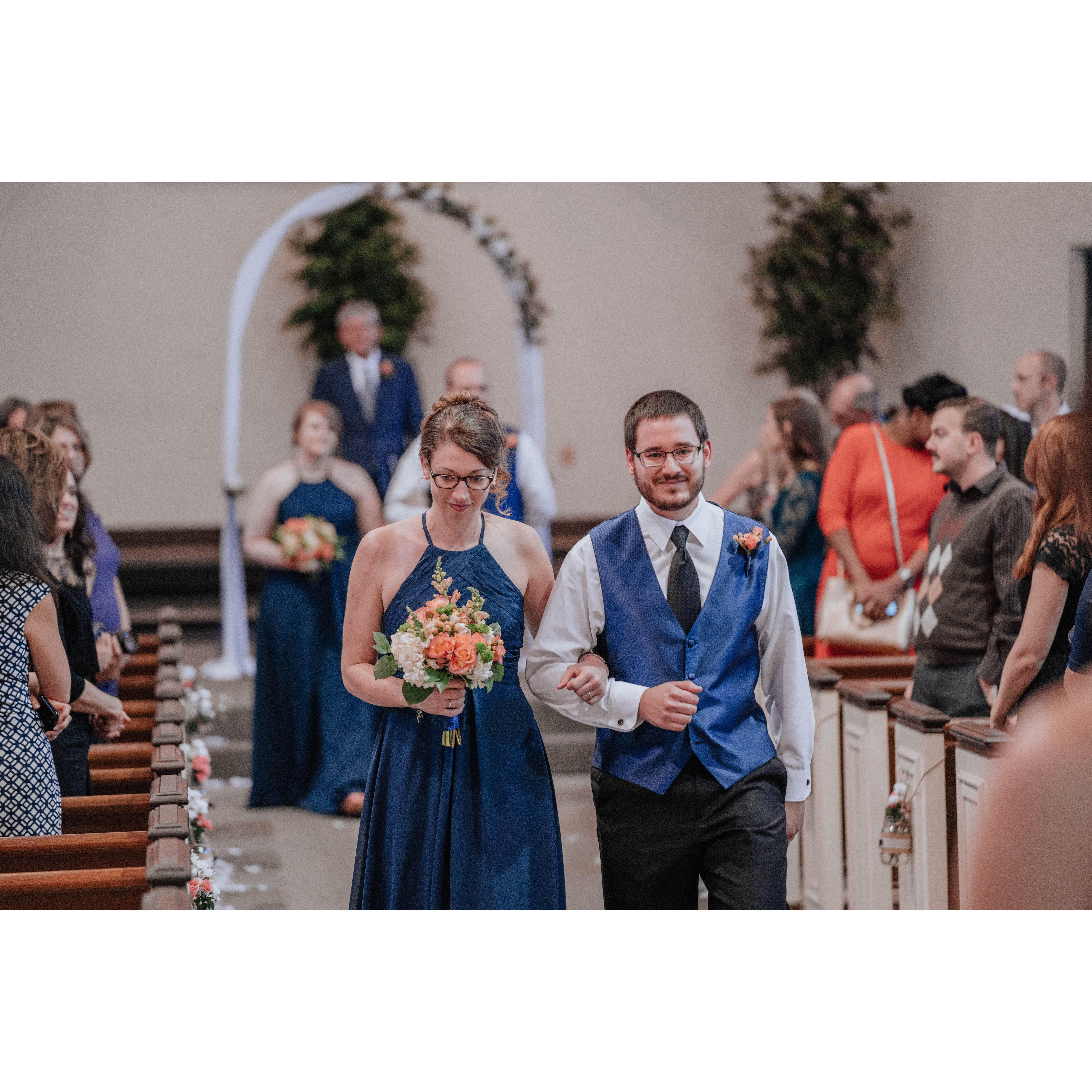Believe it or not, we have walked up the aisle together once before...