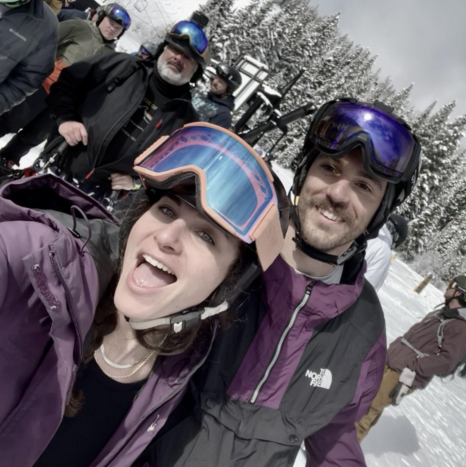 Our first picture together on our 4th date skiing winter park