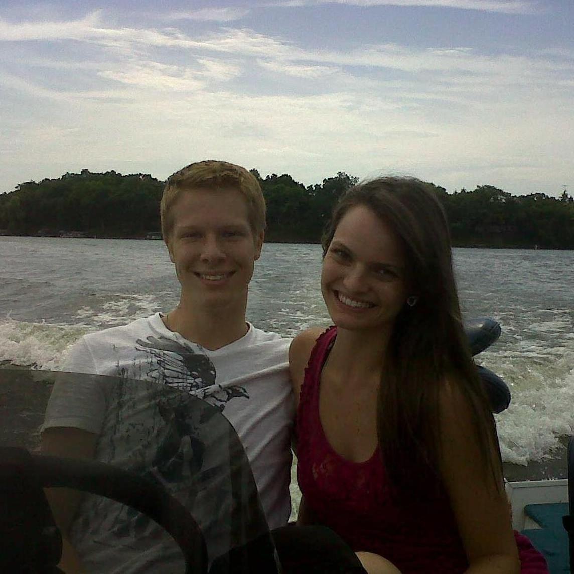 Our first photo together! Summer of 2011. Trip to WI lakehouse!