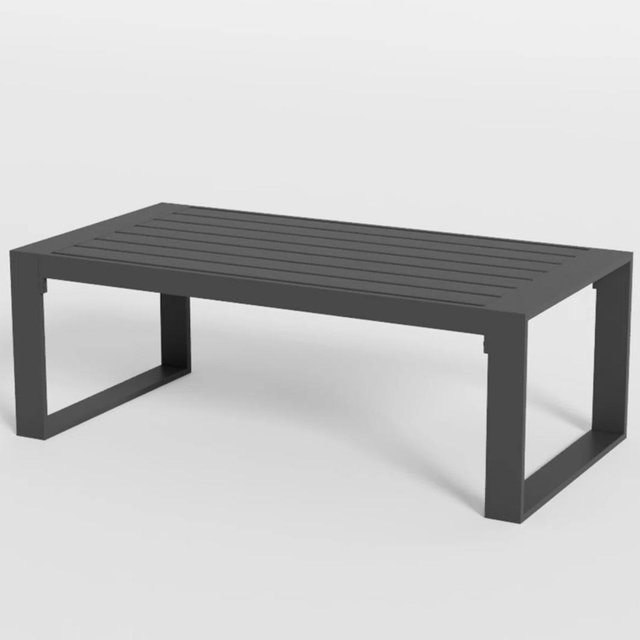 Sleek Rectangular Aluminum Outdoor Coffee Table