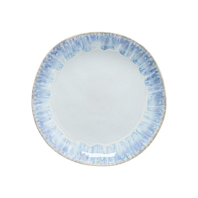 Costa Nova Ceramic Stoneware 11'' Dinner Plate - Brisa Collection, Ria Blue | Microwave & Dishwasher Safe Dinnerware | Food Safe Glazing | Restaurant Quality Tableware