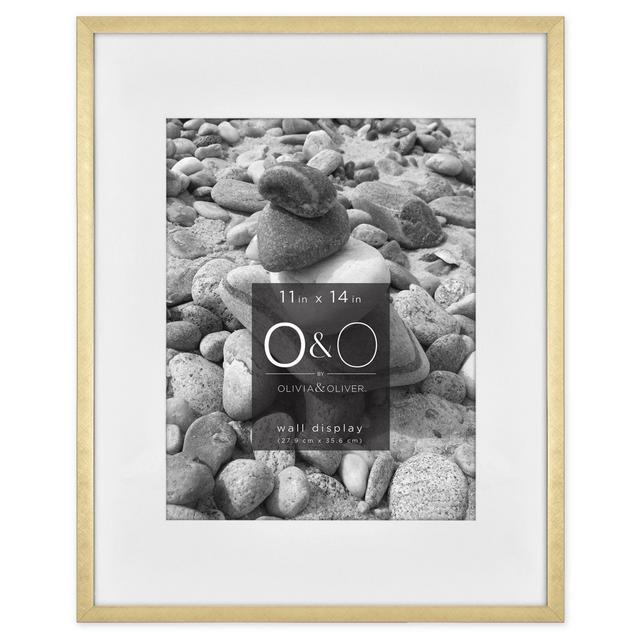 O&O by Olivia & Oliver™ 11-Inch x 14-Inch Matted Metal Wall Frame in Gold
