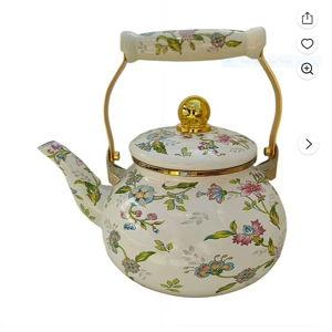 Vintage Floral Enamel Kettle, 2.5L
