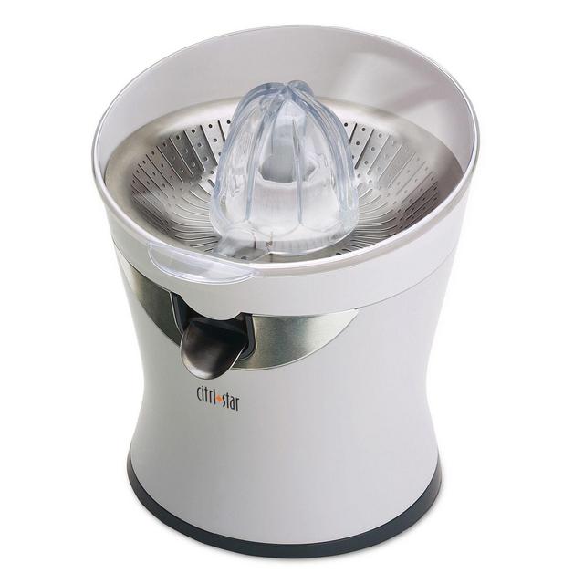 Tribest® Citristar Slow Press Citrus Juicer in White