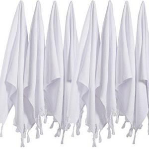 Turkish Cotton White Hand Towel (SET of 8)