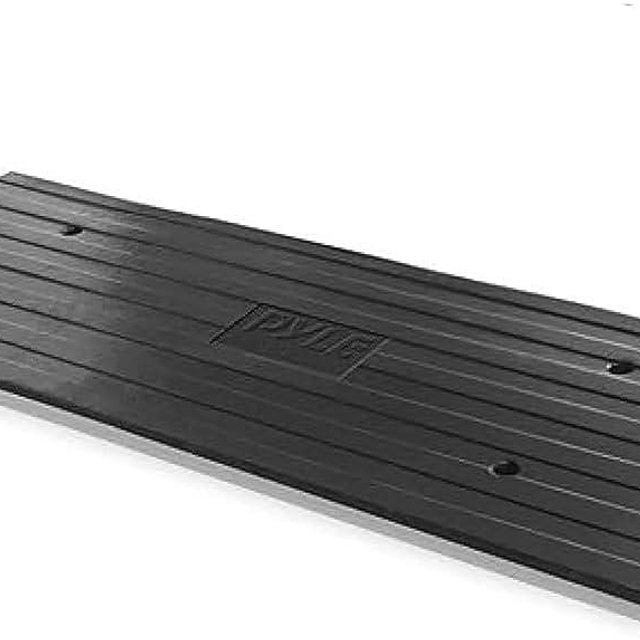 Pyle Car Driveway Curbside Bridge Ramp - Heavy Duty Rubber Threshold Curb Ramp, Used for Loading Dock, Garage, Sidewalk, Truck, Scooter, Bike, Motorcycle, Wheelchair Mobility, Other Vehicle - Pyle