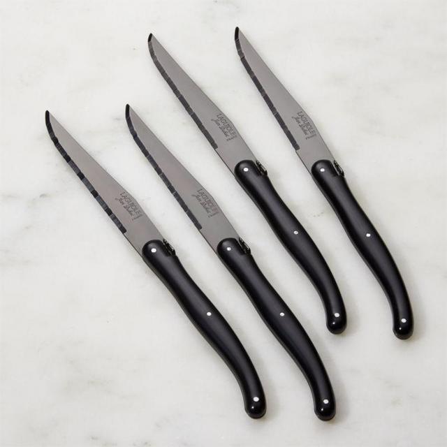 Laguiole ® Black Steak Knives, Set of 4