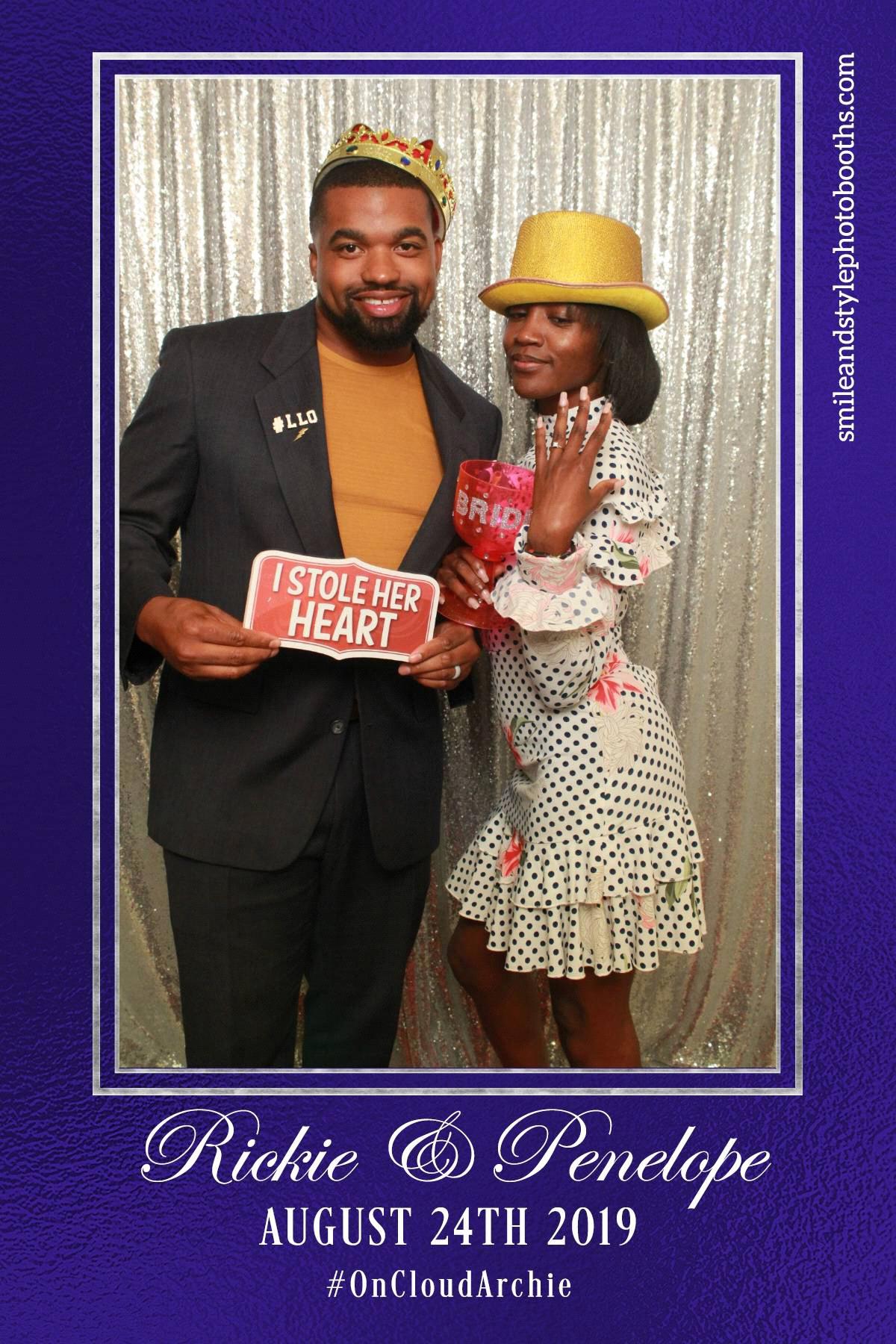Photo booth fun at a friend's wedding.
